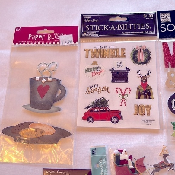 Nine Piece Bundle of Christmas Stickers - Picture 2 of 5